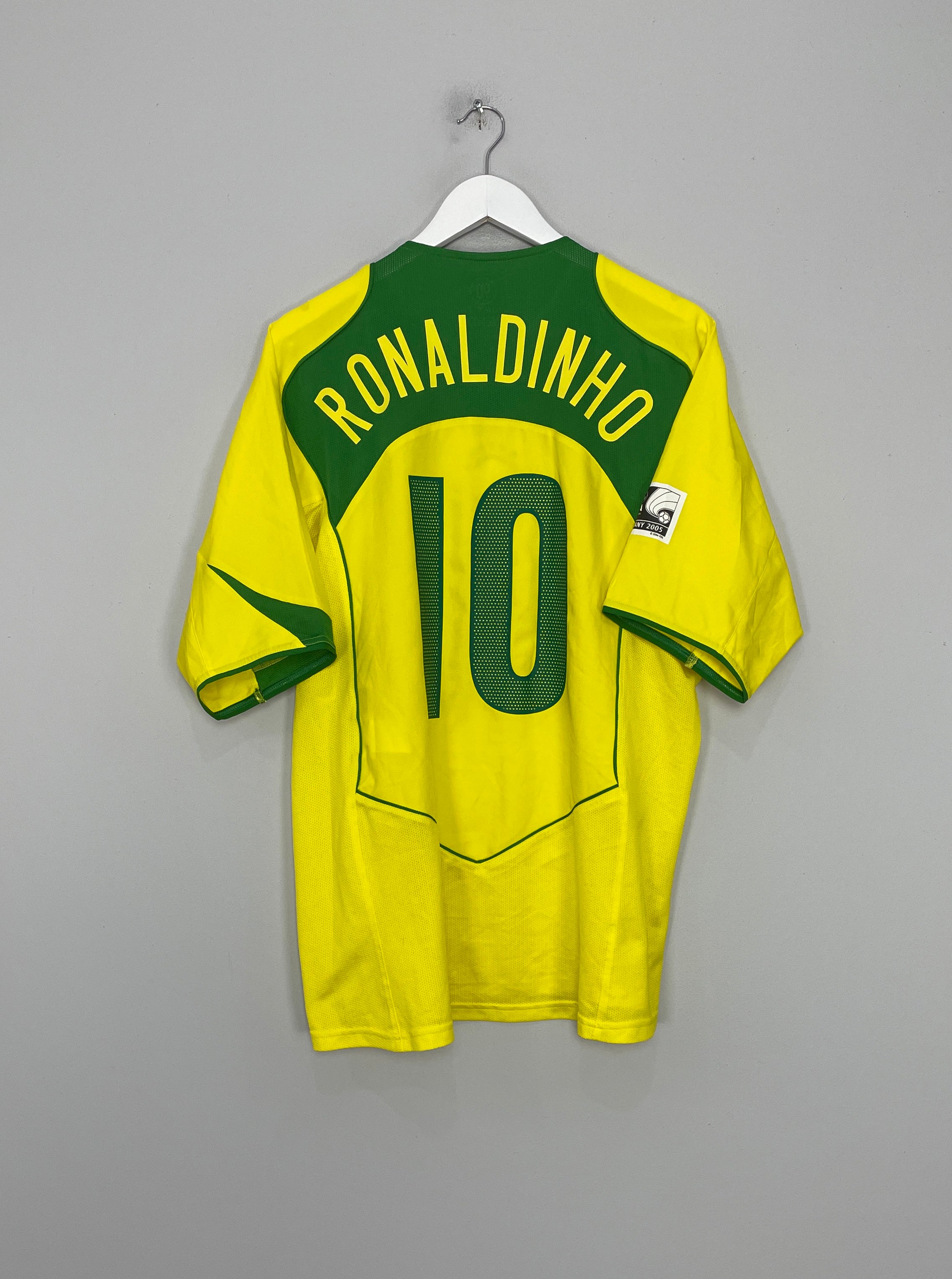 2008-10 Brazil Home Shirt Ronaldinho #10 XL