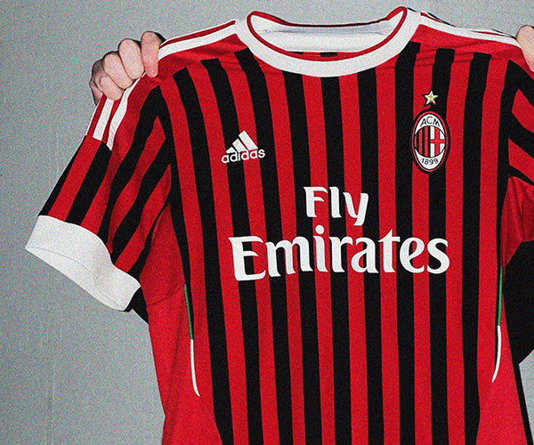 2009-10 AC Milan Home Long Sleeve Retro Jersey