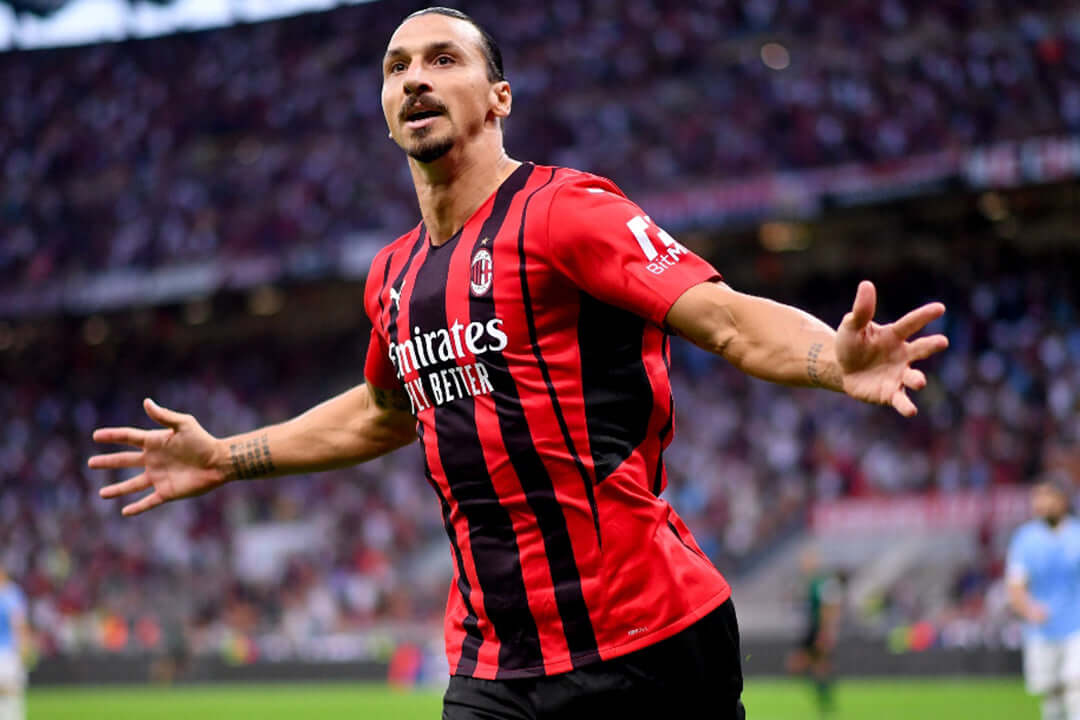 Zlatan Ibrahimovic celebrates after scoring!