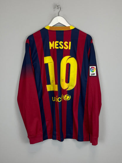 2013/14 BARCELONA MESSI #10 L/S HOME SHIRT (XL) NIKE