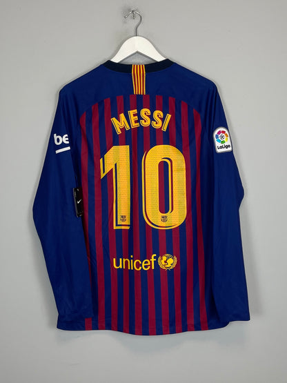 2018/19 BARCELONA MESSI #10 *BNWT* L/S HOME SHIRT (L) NIKE