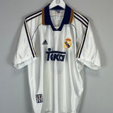 1998/99 REAL MADRID MCMANAMAN #8 HOME SHIRT (L) ADIDAS