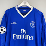 2003/05 CHELSEA DROGBA #15 C/L L/S HOME SHIRT (XXL) UMBRO