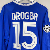 2003/05 CHELSEA DROGBA #15 C/L L/S HOME SHIRT (XXL) UMBRO