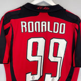 2007/08 AC MILAN RONALDO #99 HOME SHIRT (M) ADIDAS