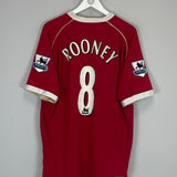 2006/07 MANCHESTER UNITED ROONEY #8 HOME SHIRT (XXL) NIKE