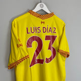 2021/22 LIVERPOOL LUIS DIAZ #23 THIRD SHIRT (XL) NIKE