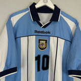 2000/01 ARGENTINA MARADONA #10 HOME SHIRT (L) REEBOK