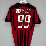 2007/08 AC MILAN RONALDO #99 HOME SHIRT (M) ADIDAS