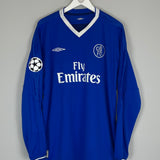 2003/05 CHELSEA DROGBA #15 C/L L/S HOME SHIRT (XXL) UMBRO