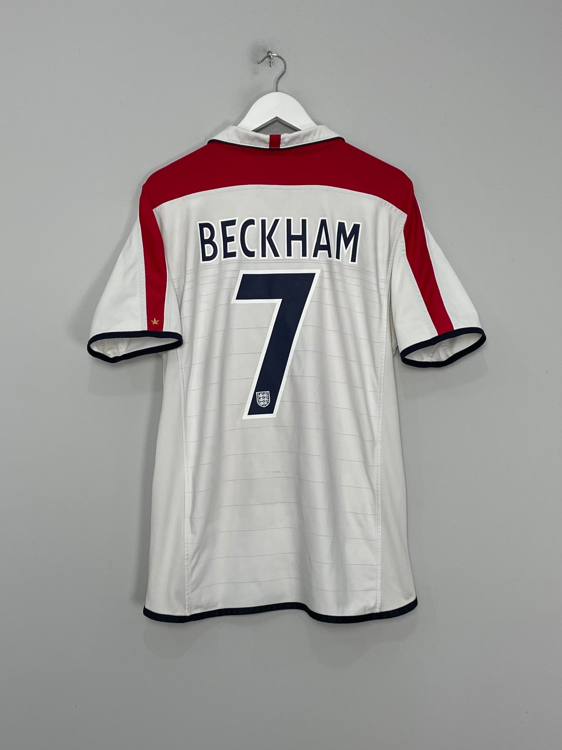 2003/05 ENGLAND BECKHAM #7 HOME SHIRT (L) UMBRO