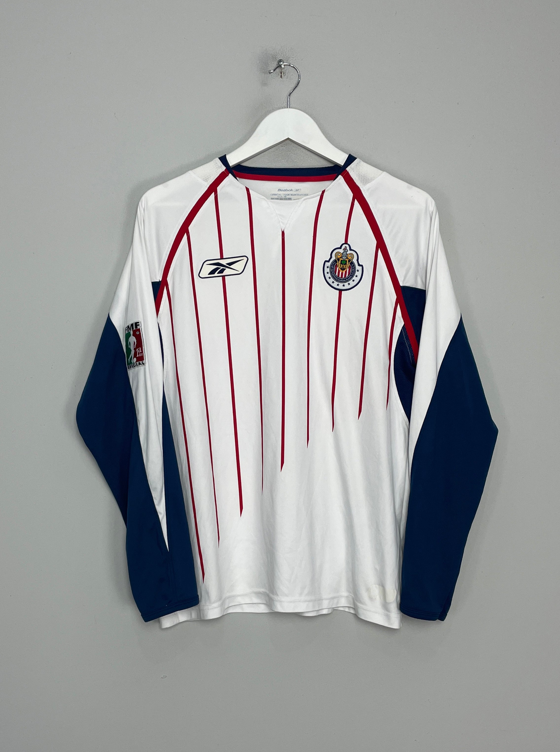 2005/06 CHIVAS GUADALAJARA L/S AWAY SHIRT (XL) REEBOK