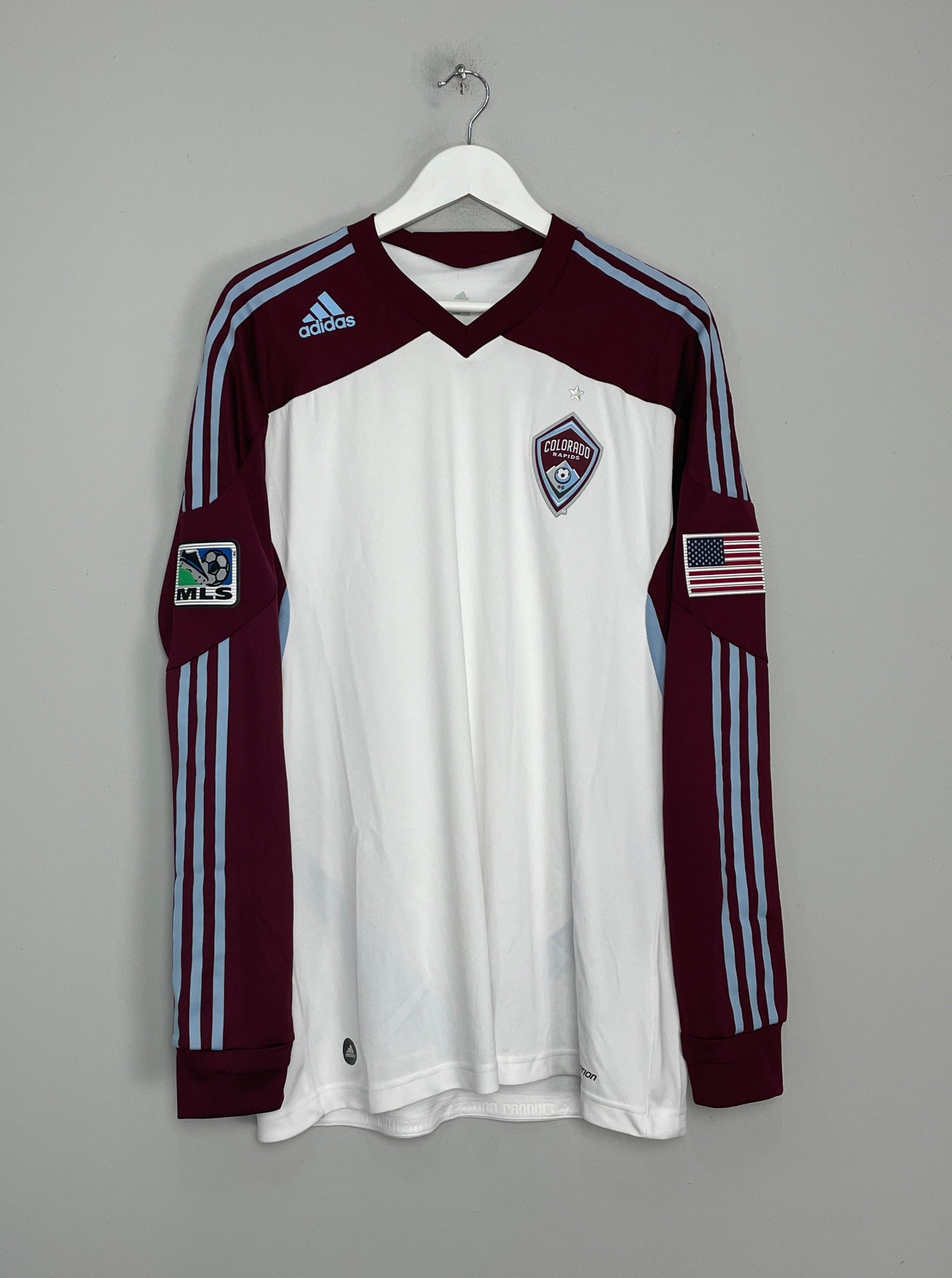 2013/14 COLORADO RAPIDS *PLAYER ISSUE* L/S AWAY SHIRT (XL) ADIDAS