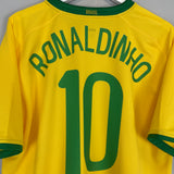 2008/10 BRAZIL RONALDINHO #10 HOME SHIRT (XL) NIKE