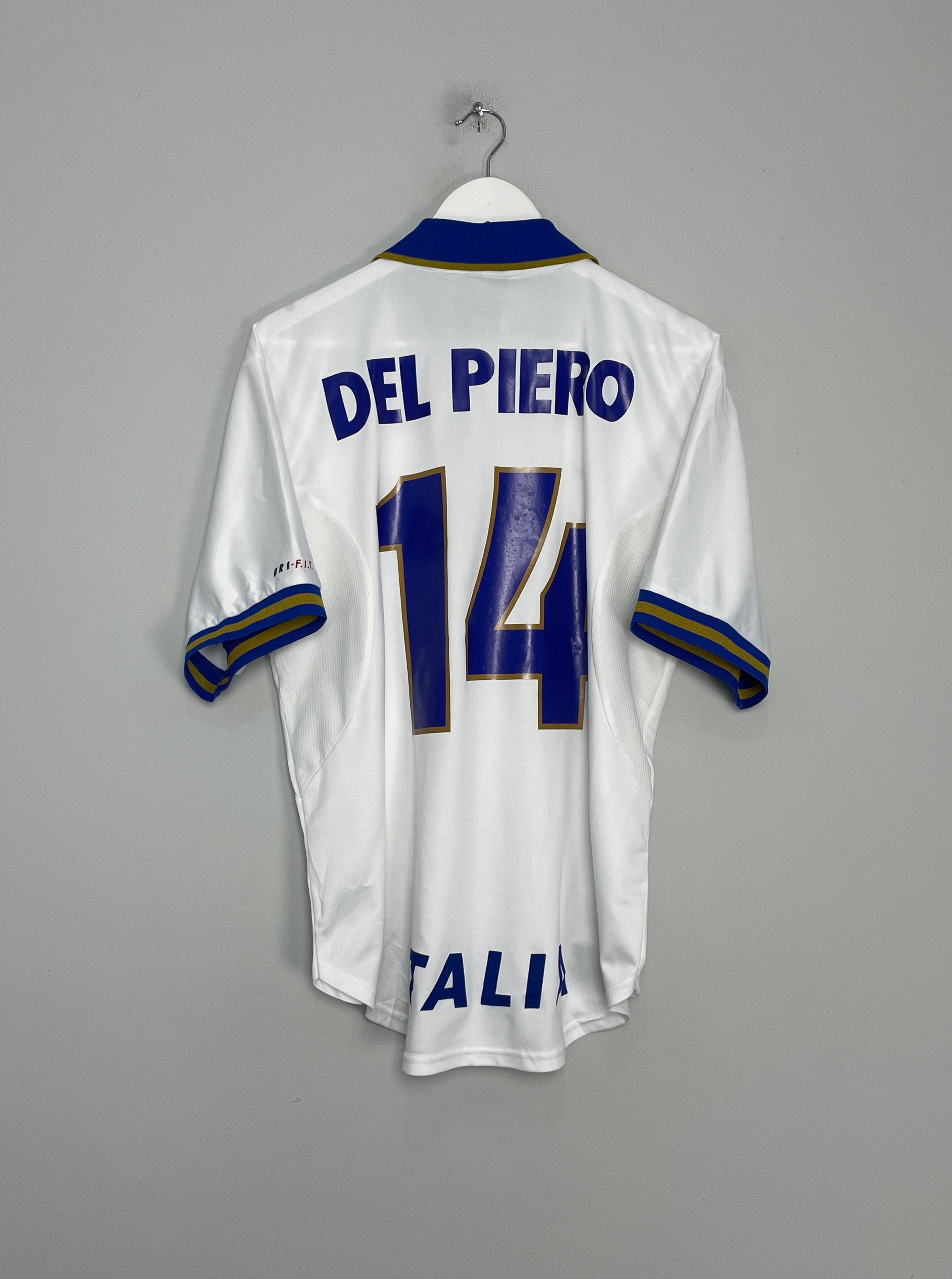 1996/97 ITALY DEL PIERO #14 AWAY SHIRT (L) NIKE