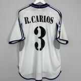 2000/01 REAL MADRID R.CARLOS #3 HOME SHIRT (XL) ADIDAS