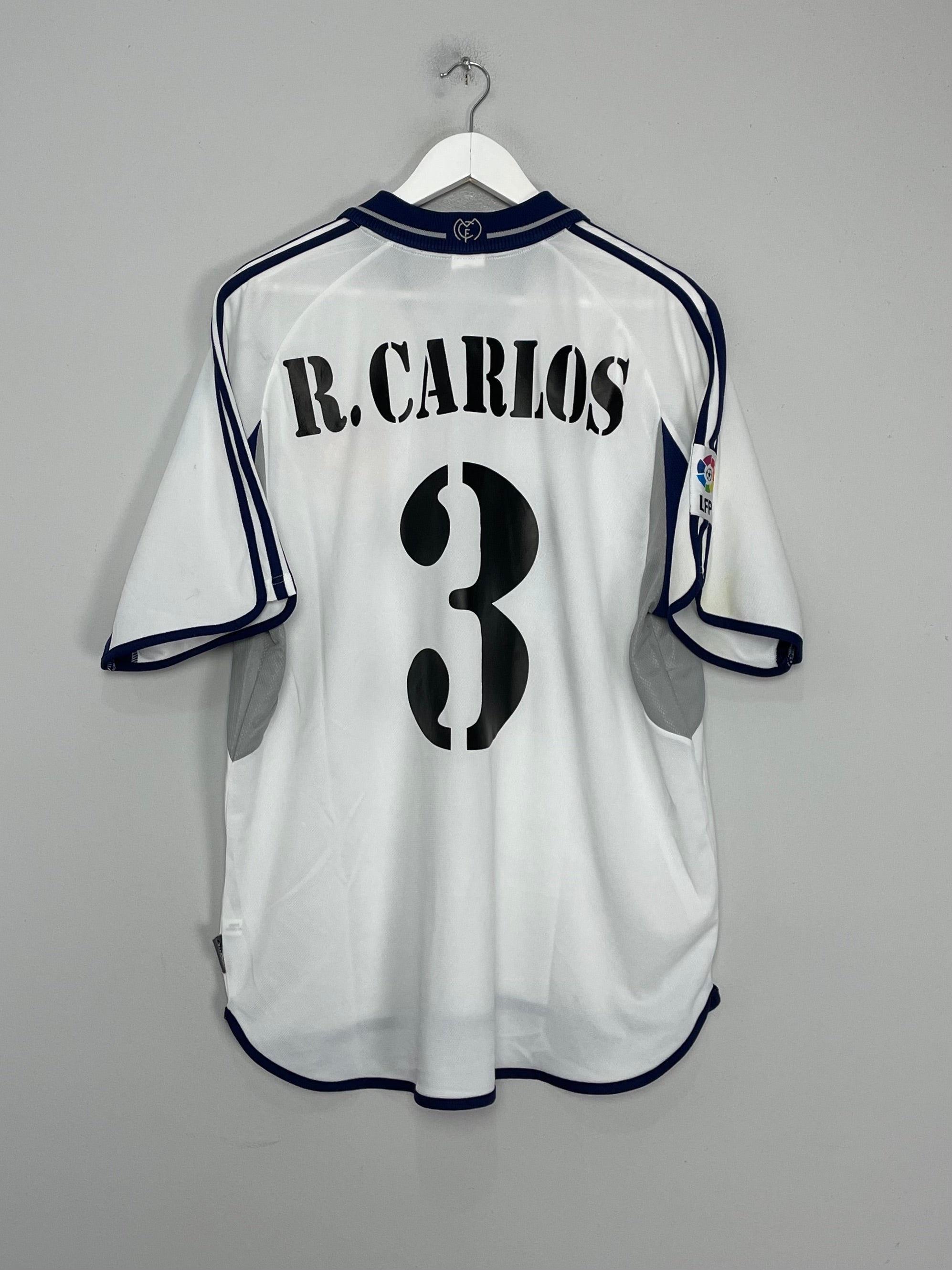 2000/01 REAL MADRID R.CARLOS #3 HOME SHIRT (XL) ADIDAS