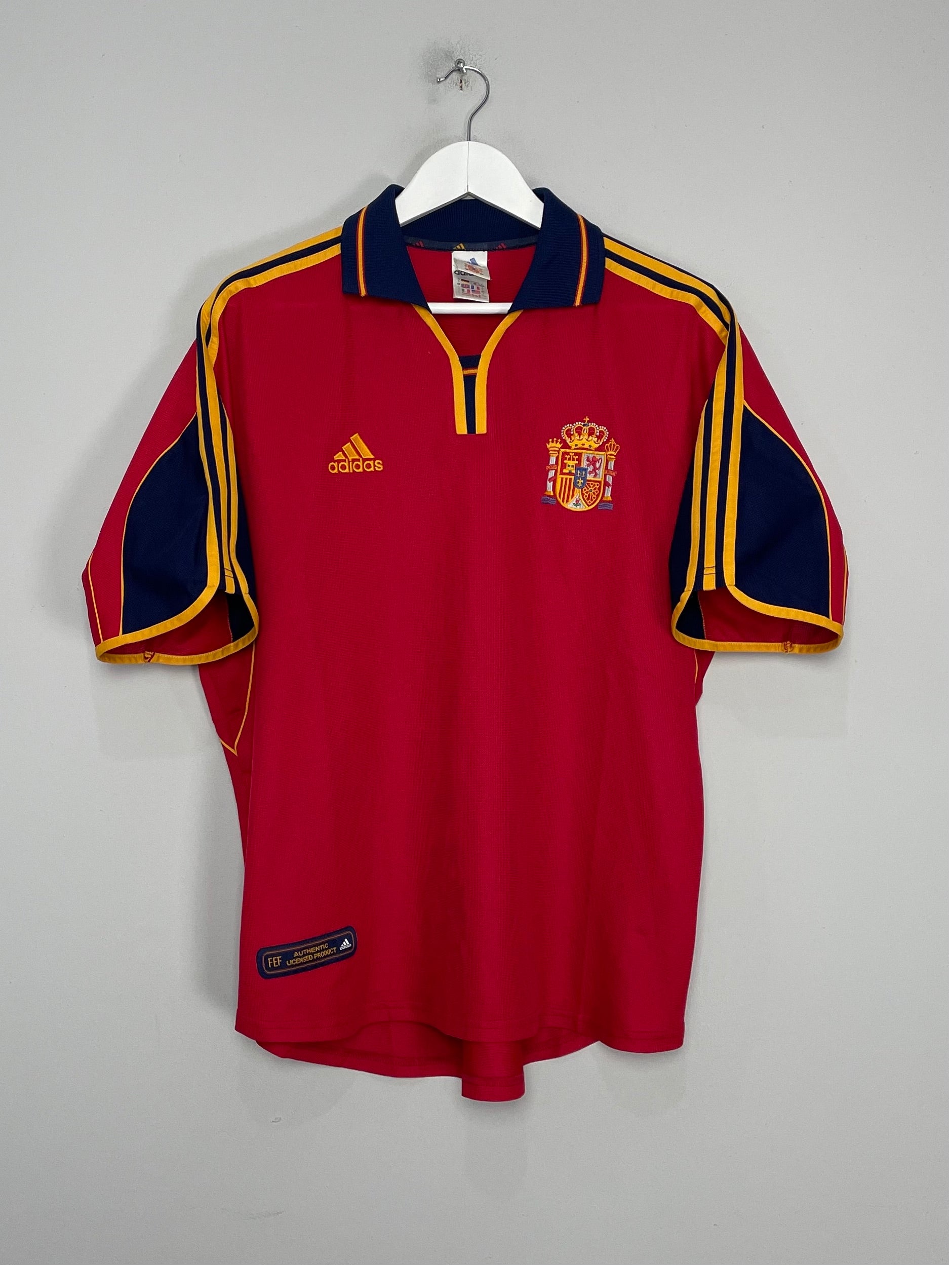 1999/02 SPAIN HOME SHIRT (L) ADIDAS