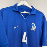 1997/98 ITALY CANNAVARO #4 HOME SHIRT (XL) NIKE