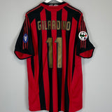 2005/06 AC MILAN GILARDINO #11 HOME SHIRT (XL) ADIDAS