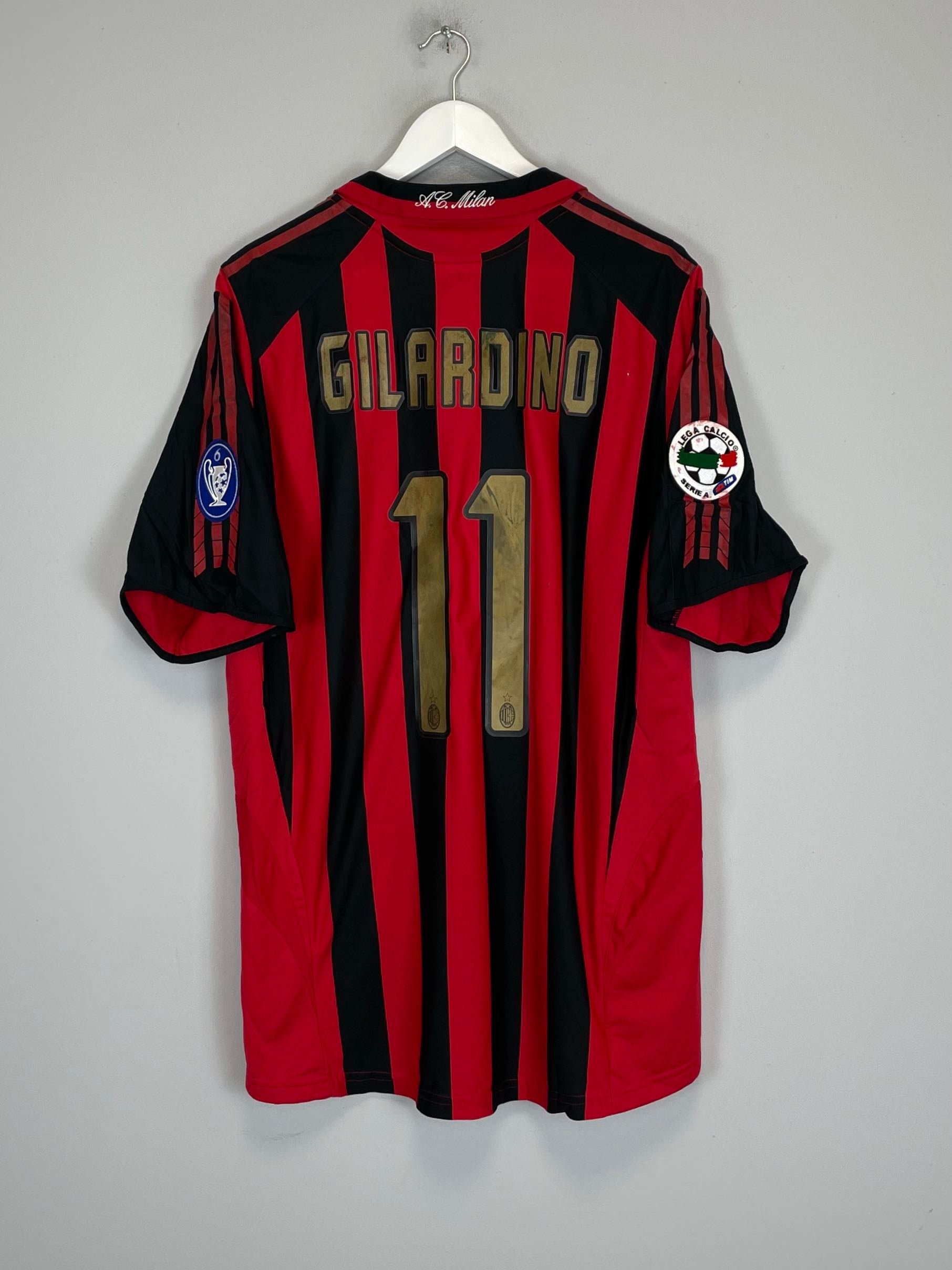 2005/06 AC MILAN GILARDINO #11 HOME SHIRT (XL) ADIDAS