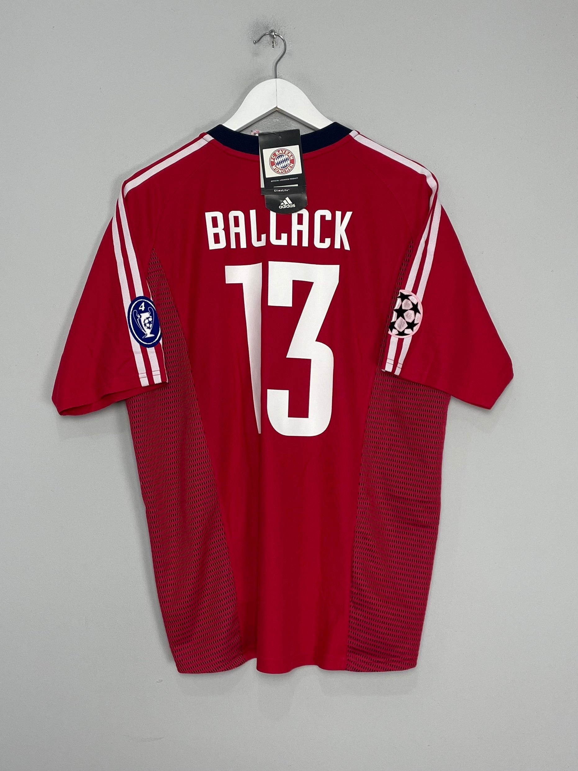 2002/04 BAYERN MUNICH BALLACK #13 *BNWT* C/L HOME SHIRT (L) ADIDAS