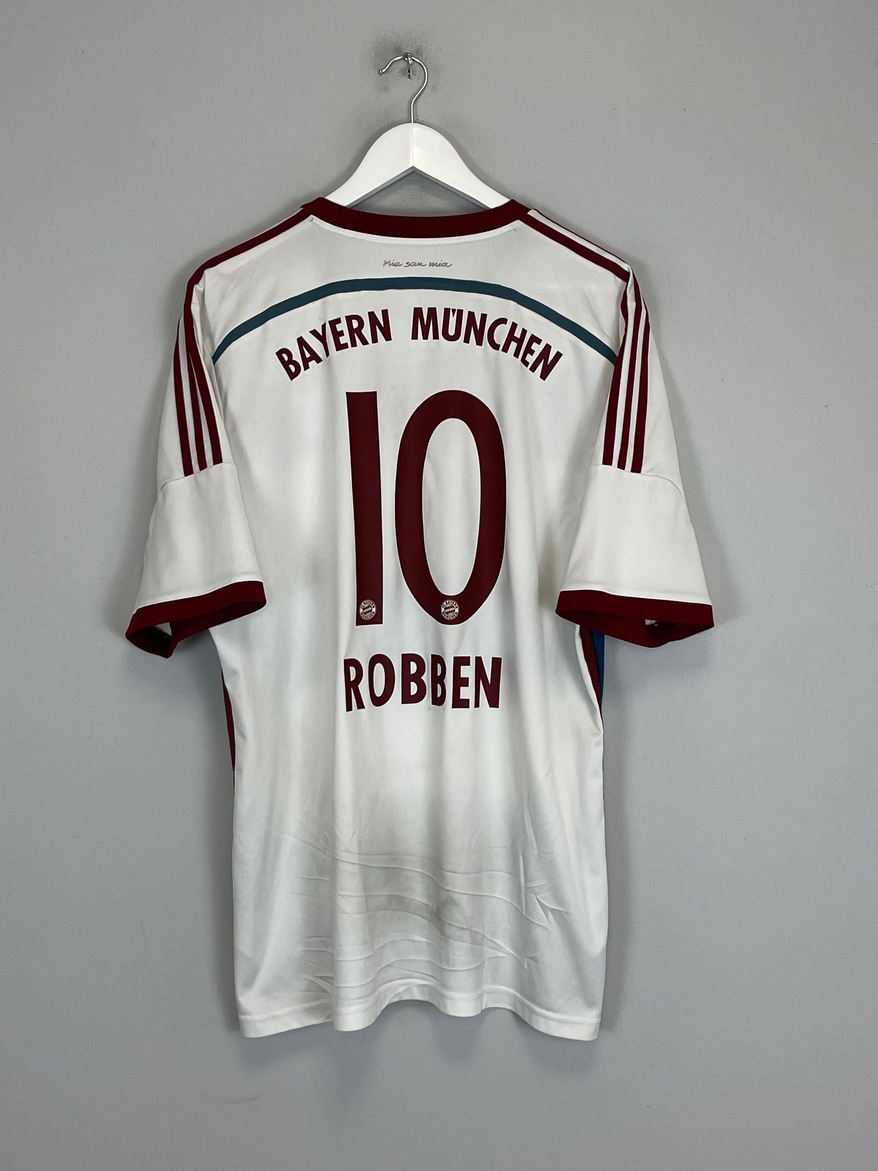 2014/15 BAYERN MUNICH ROBBEN #10 AWAY SHIRT (XL) ADIDAS