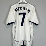 2001/03 ENGLAND BECKHAM #7 HOME SHIRT (XL) UMBRO