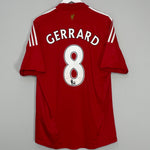 2008/10 LIVERPOOL GERRARD #8 HOME SHIRT (L) ADIDAS