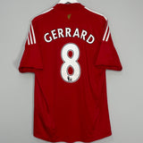 2008/10 LIVERPOOL GERRARD #8 HOME SHIRT (L) ADIDAS