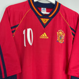 1998/99 SPAIN RAUL #10 HOME SHIRT (XL) ADIDAS