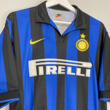 1998/99 INTER MILAN RONALDO #9 HOME SHIRT (L) NIKE