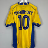 2003/05 SWEDEN IBRAHIMOVIC #10 HOME SHIRT (L) UMBRO