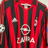 2005/06 AC MILAN SHEVCHENKO #7 L/S C/L HOME SHIRT (XL) ADIDAS