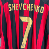 2005/06 AC MILAN SHEVCHENKO #7 L/S C/L HOME SHIRT (XL) ADIDAS