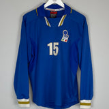 1996/97 ITALY #15 L/S *PLAYER ISSUE* HOME SHIRT (L) NIKE