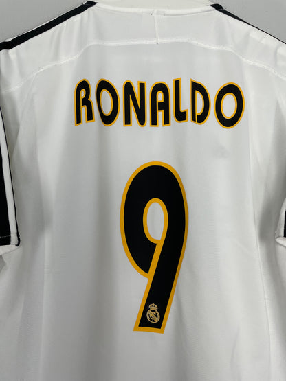 2003/04 REAL MADRID RONALDO #9 HOME SHIRT (L) ADIDAS