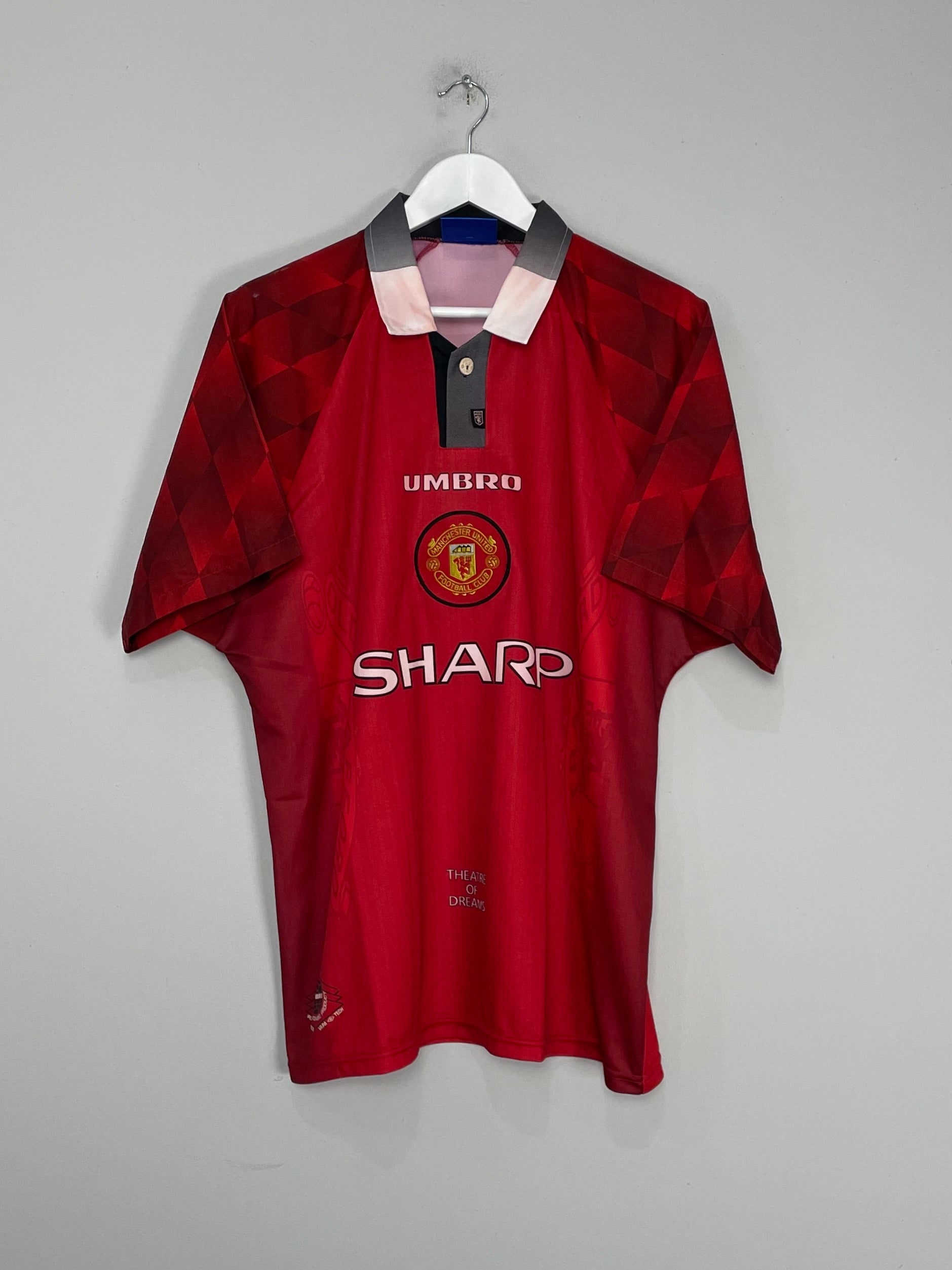 1996/98 MANCHESTER UNITED HOME SHIRT (L) UMBRO