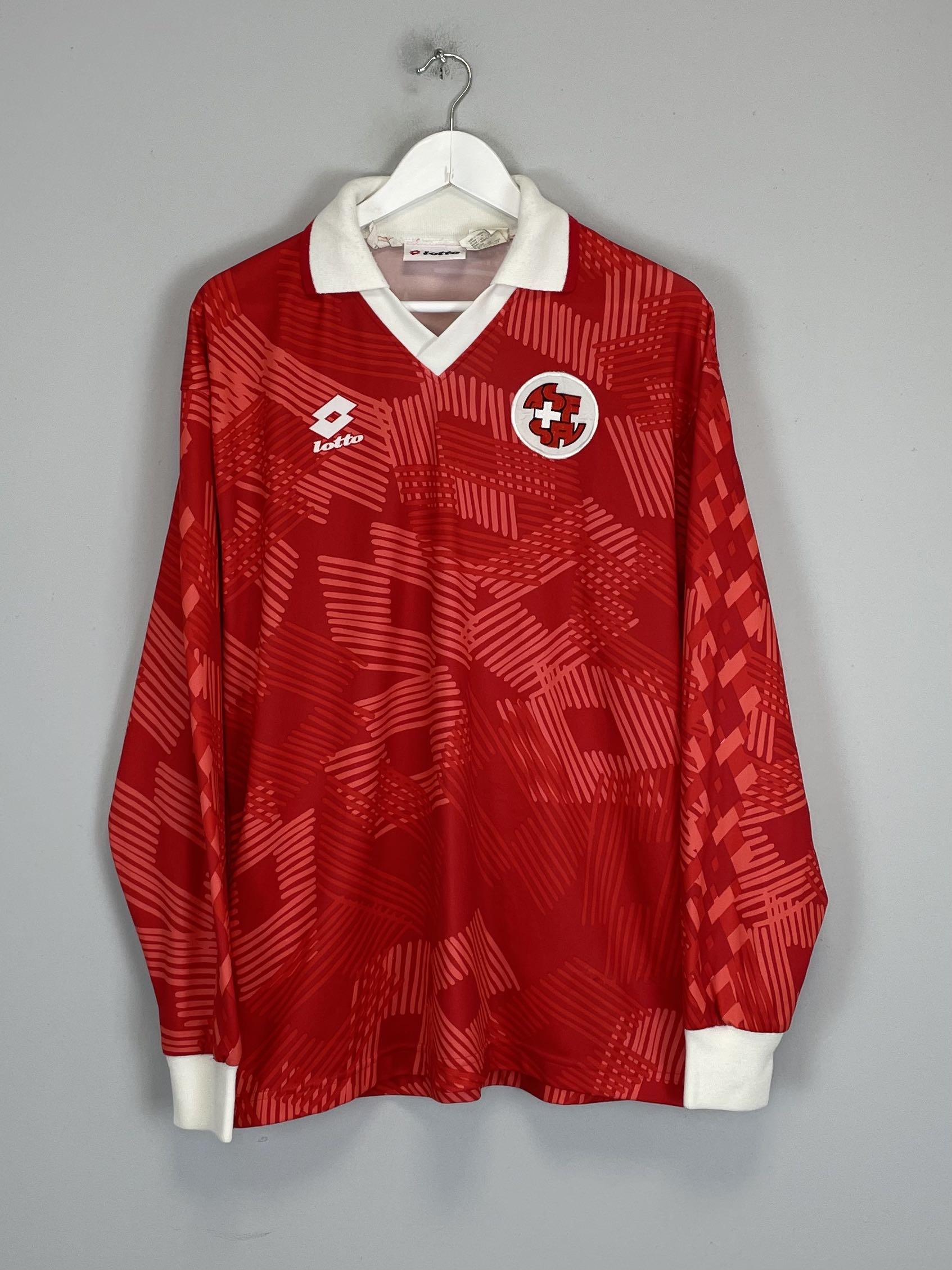 1993/94 SWITZERLAND #3 L/S HOME SHIRT (XL) LOTTO