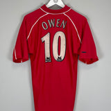 2000/02 LIVERPOOL OWEN #10 HOME SHIRT (M) REEBOK