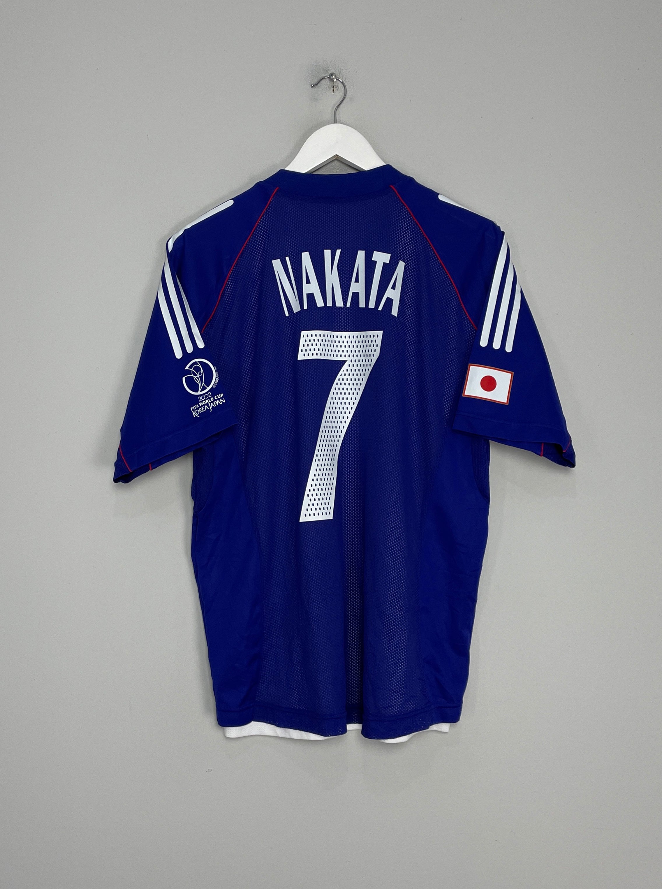 2002/04 JAPAN NAKATA #7 *PLAYER ISSUE* HOME SHIRT (L) ADIDAS