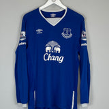 2015/16 EVERTON FERGUSON #9 L/S HOME SHIRT (L) UMBRO