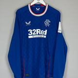 2022/23 RANGERS L/S HOME SHIRT (L) CASTORE