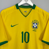 2008/10 BRAZIL RONALDINHO #10 HOME SHIRT (M) NIKE