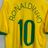 2008/10 BRAZIL RONALDINHO #10 HOME SHIRT (M) NIKE