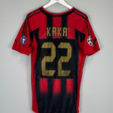 2004/05 AC MILAN KAKA #22 *PLAYER ISSUE* C/L HOME SHIRT (M) ADIDAS