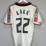 2003/04 AC MILAN KAKA #22 C/L AWAY SHIRT (M) ADIDAS