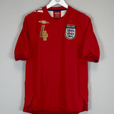 2006/08 ENGLAND GERRARD #4 AWAY SHIRT (M) UMBRO