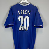 2003/05 CHELSEA  VERON #20 HOME SHIRT (L) UMBRO