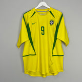 2002/04 BRAZIL RONALDO #9 HOME SHIRT (XL) NIKE